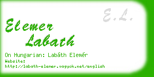elemer labath business card